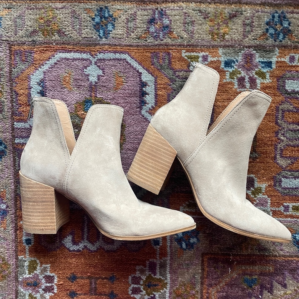 Elegant Cream Ankle Boots